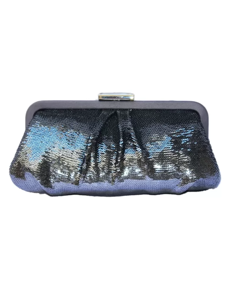 Pochette nera con paillettes acx675