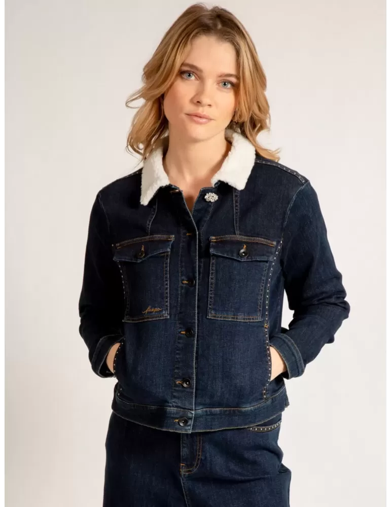 Maesta Milano white organza large jacket with back sequins embroidery Maesta Milano white organza large jacket with back sequins embroidery