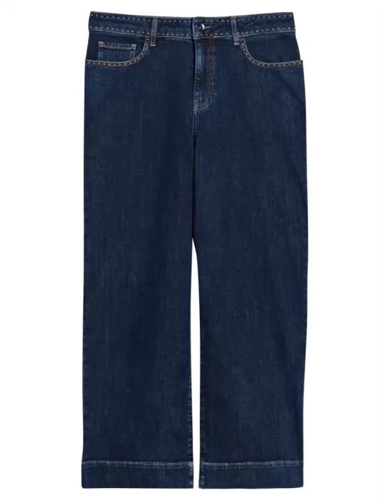 Piero Moretti online - black jeans trousers high waist for ladies