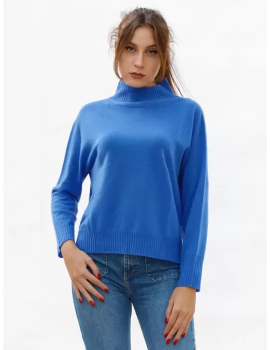 Maglia lupetto lana merino grigio tortora Riva Tricot Maglia lupetto lana merino grigio tortora Riva Tricot