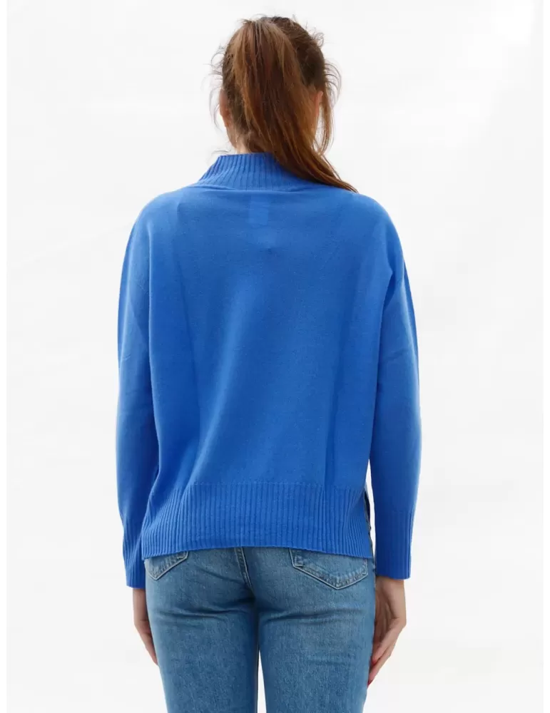 Maglia lupetto lana merino grigio tortora Riva Tricot