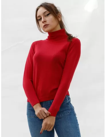 Wool and Cashmere maglia nera dolcevita