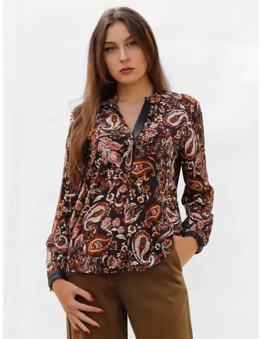 Paz torras ethnic white jacquard muslin cotton shirt Paz torras ethnic white jacquard muslin cotton shirt