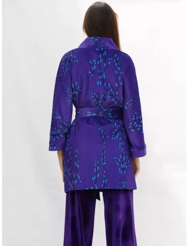 Red and fuchsia silk elegant kimono duster coat plus size available 2