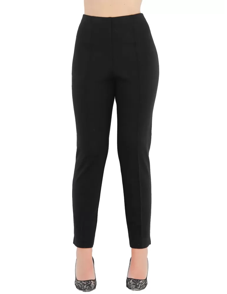 Aldo Colombo - Online Pantaloni neri pura lana punto stoffa Aldo Colombo - Online Pantaloni neri pura lana punto stoffa