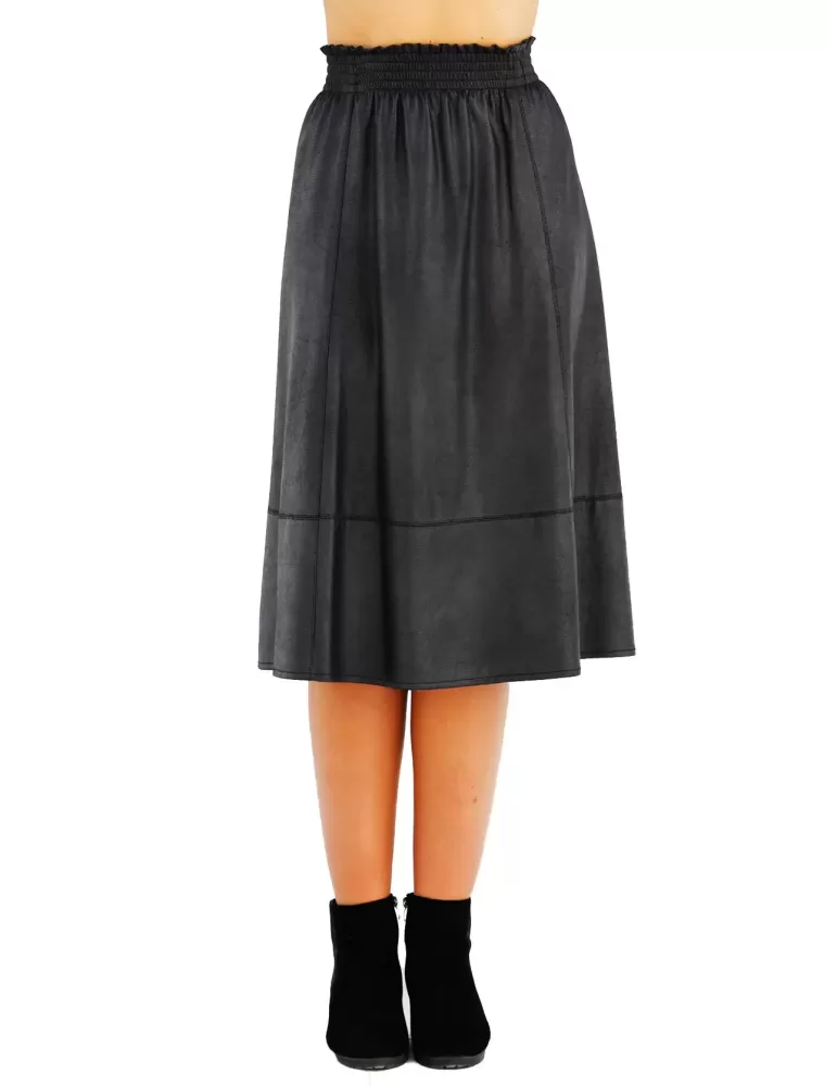 Aldo Colombo light blue and grey all wool midi plissè skirt Aldo Colombo light blue and grey all wool midi plissè skirt