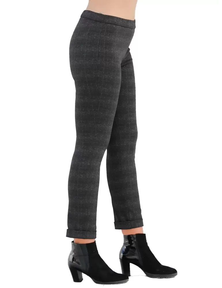 Pantaloni in pura lana microfantasia grigio Aldo Colombo