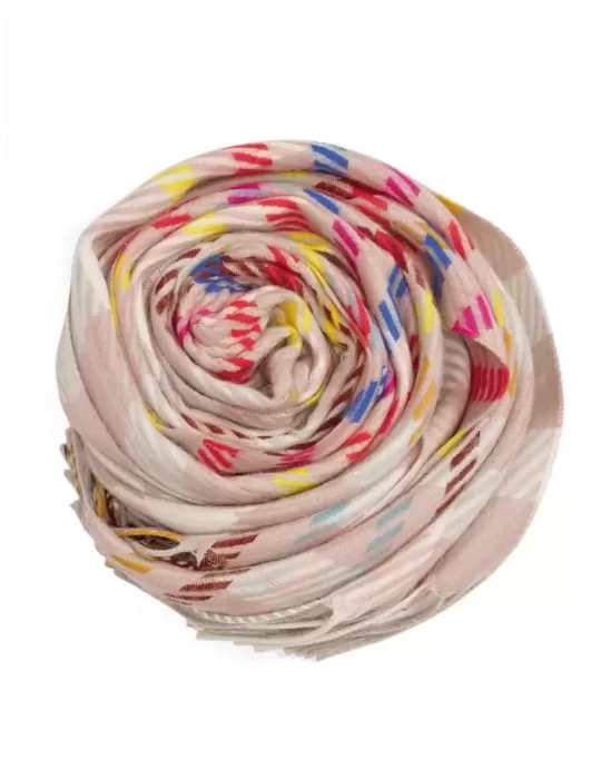 Sciarpa scozzese rosa e grigio con colori fluo Nicki Colombo
