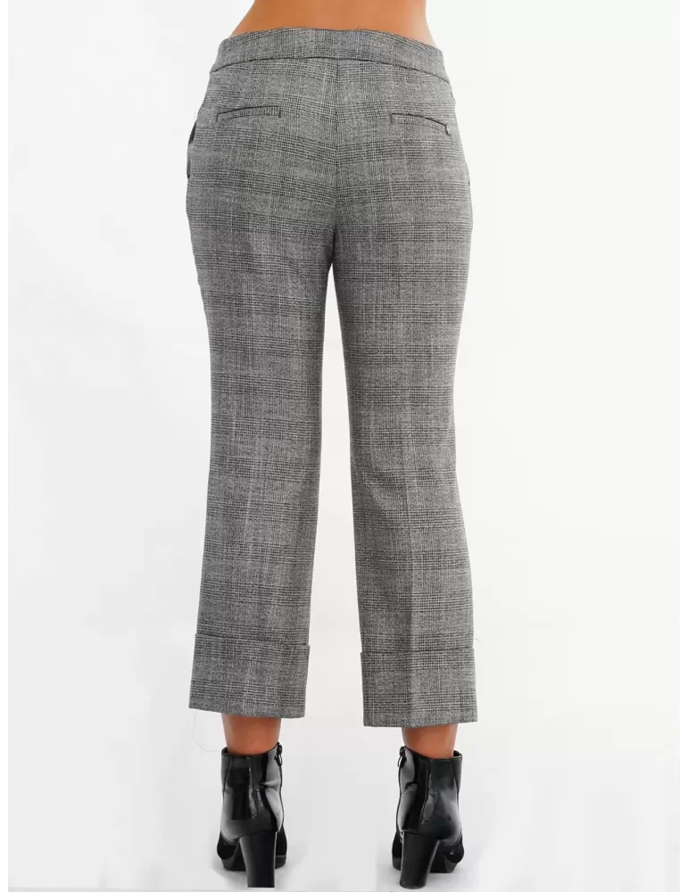 Maesta Milano yellow and purple liberty print capri flared trousers