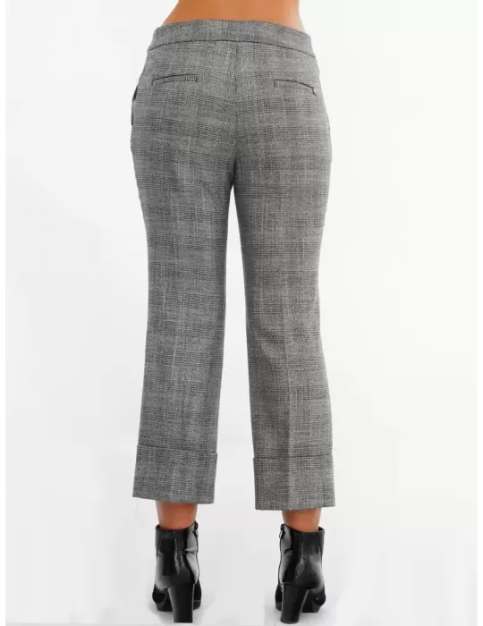 Maesta Milano yellow and purple liberty print capri flared trousers