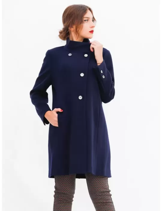 Cappotto maglia di lana nero bordeaux e marrone Aldo Colombo