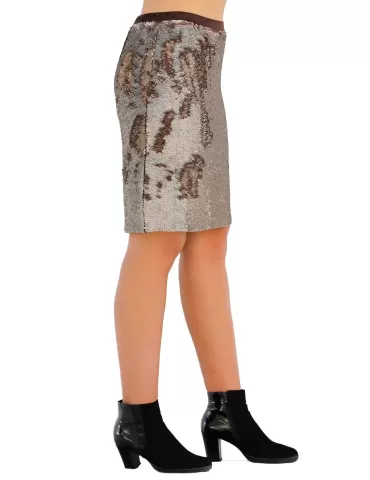 Gold sequins glittered skirt | Buy online Italian Clothing 2