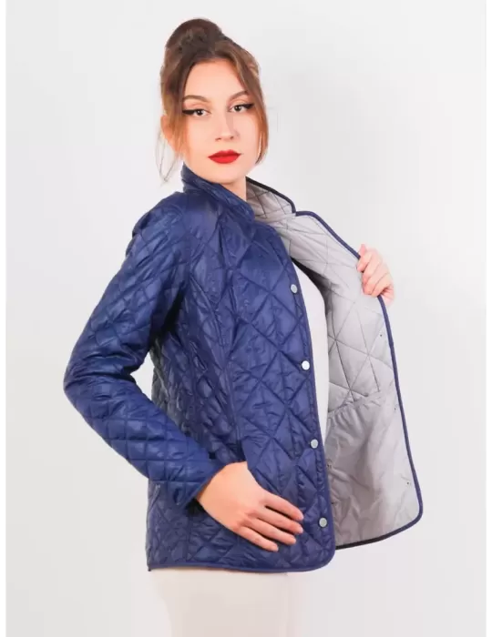 Concept K blue and grey quilted jacket