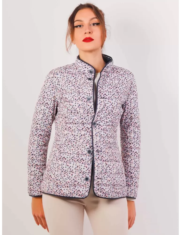 Giacca trapunta blu reversibile fantasia Concept K