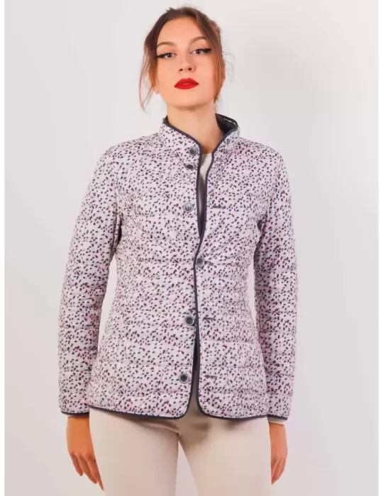 Giacca trapunta blu reversibile fantasia Concept K
