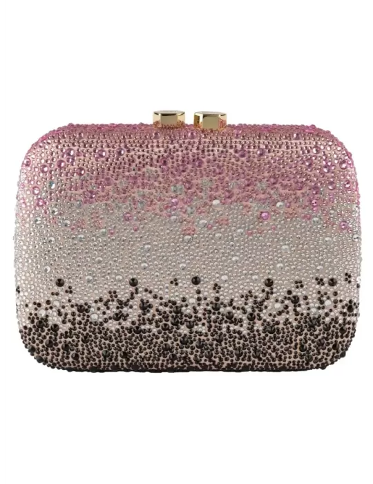 Anna Cecere bags | Borsa gioiello con strass sfumati rosa e nero Anna Cecere bags | Borsa gioiello con strass sfumati rosa e nero