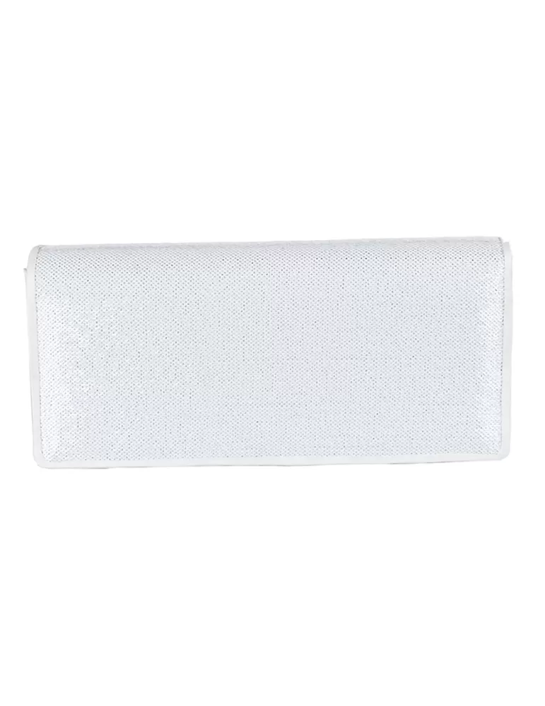 Anna Cecere pochettes | Borsa di raso bianco con paillettes acx676 Anna Cecere pochettes | Borsa di raso bianco con paillettes acx676