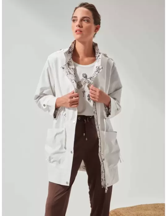 Giacca a vento parka impermeabile bianco Fuego W fino alla taglia 54 Giacca a vento parka impermeabile bianco Fuego W fino alla taglia 54