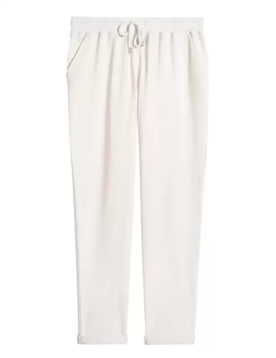 Ananke by Fuego Plus size cotton white trackuit trousers