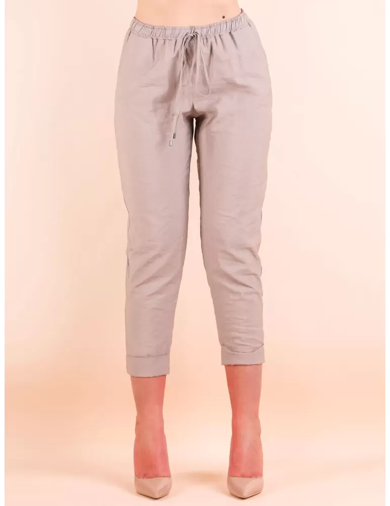 Zanetti 1965 Italy cotton canvas beige capri trousers Zanetti 1965 Italy cotton canvas beige capri trousers