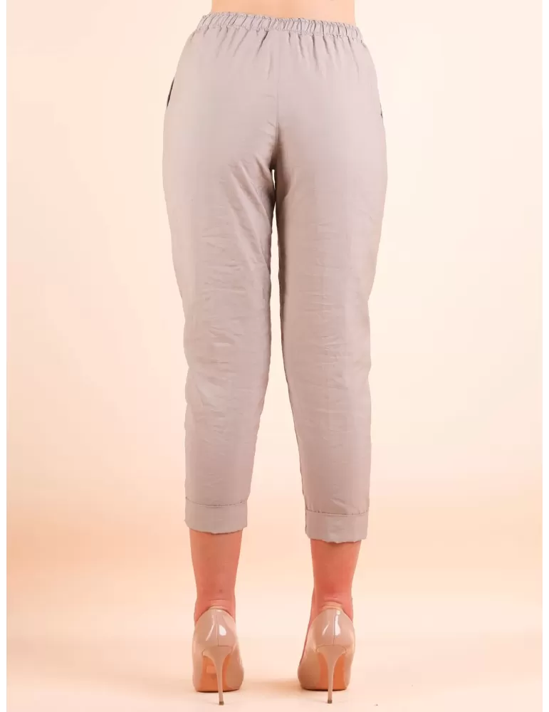 Zanetti 1965 Italy cotton canvas beige capri trousers