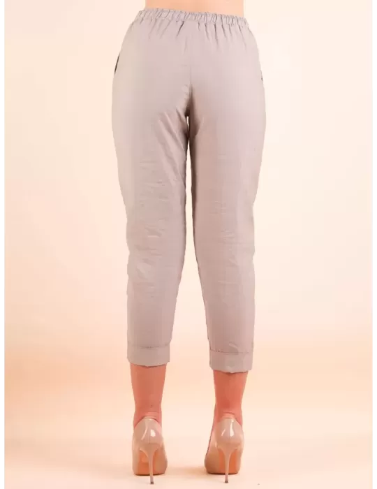 Pantaloni capri con coulisse tela di viscosa Zanetti fino alla 52