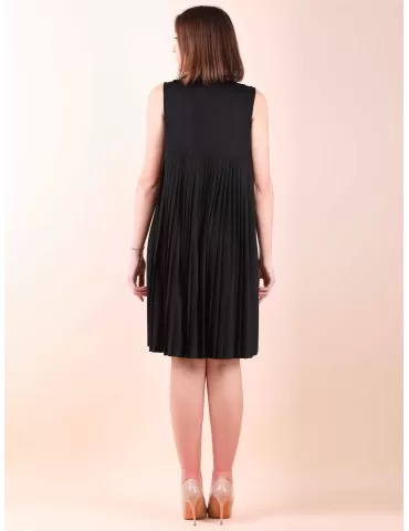 A-shape black silk summer polo sun dress plus size available 2