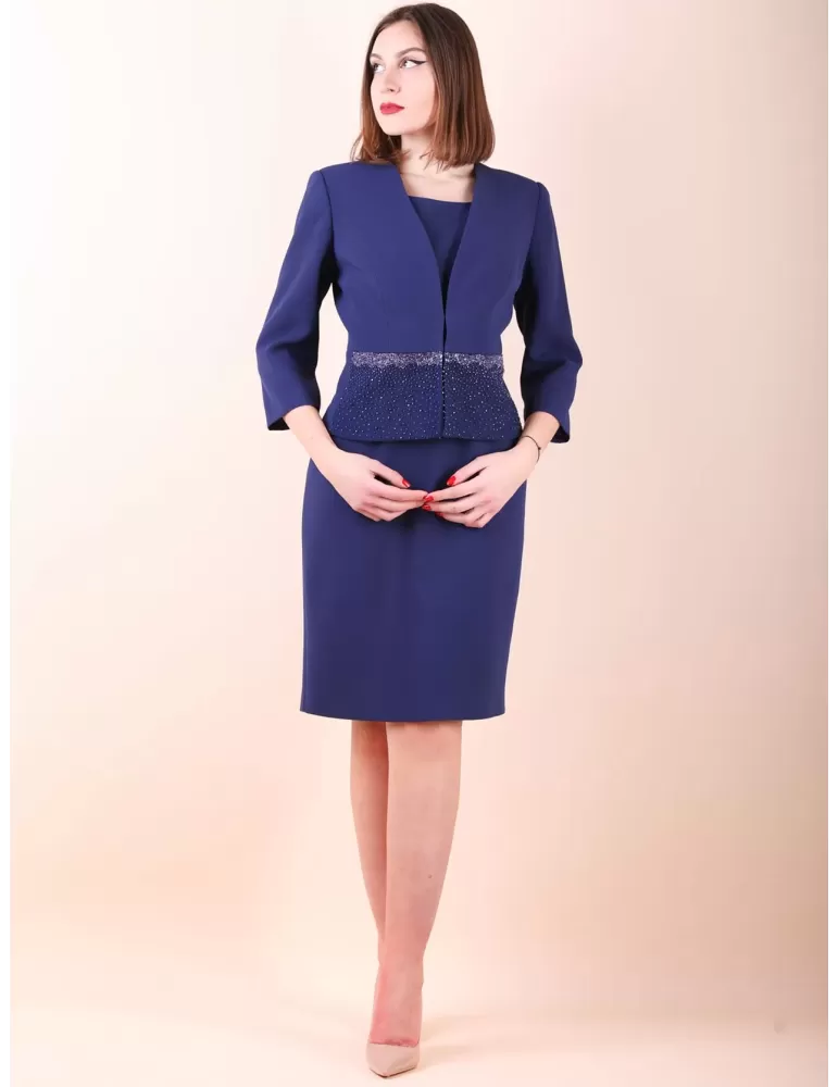 Sonia Pena Couture 1221007 blue sequins dress and jacket suit Sonia Pena Couture 1221007 blue sequins dress and jacket suit