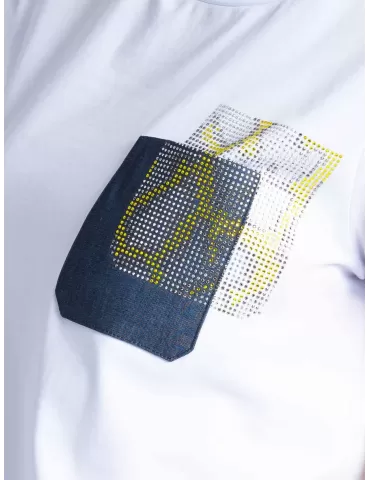 Volpato Italy | White finest cotton t-shirt with rhinestones 2