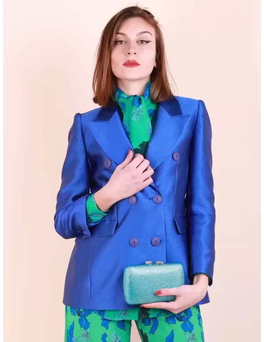 Maesta Milano royal blue double-breasted formal jacket for suit Maesta Milano royal blue double-breasted formal jacket for suit