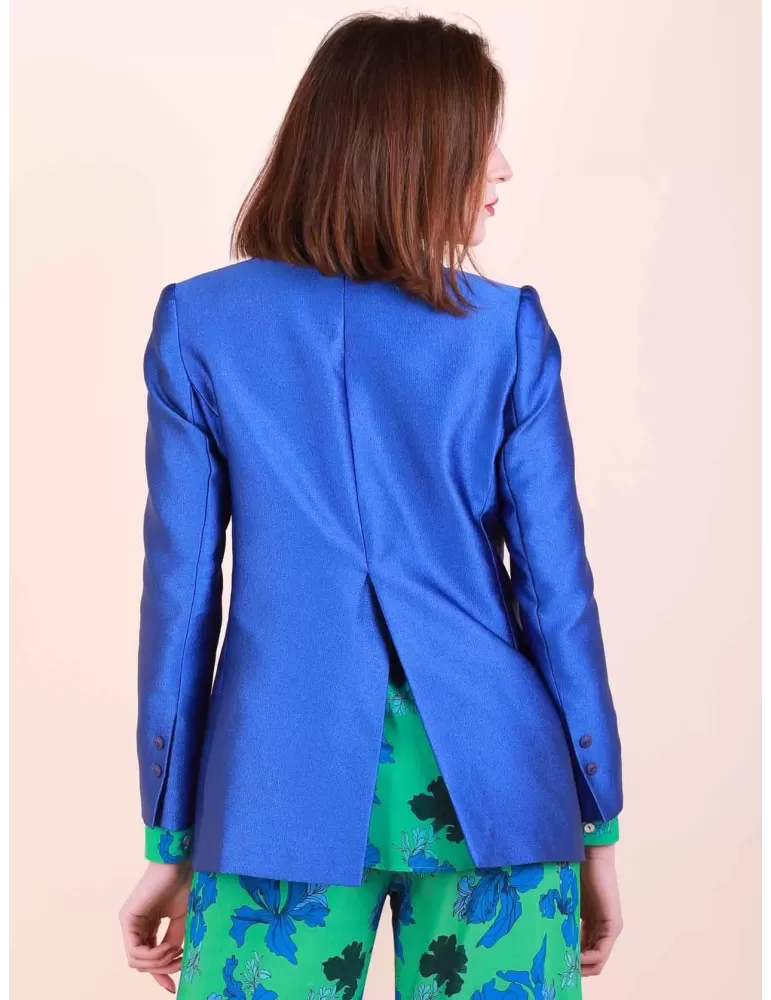 Maesta Milano royal blue double-breasted formal jacket suit