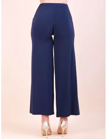 Francesca Mercuriali blue pull on jersey trousers 2