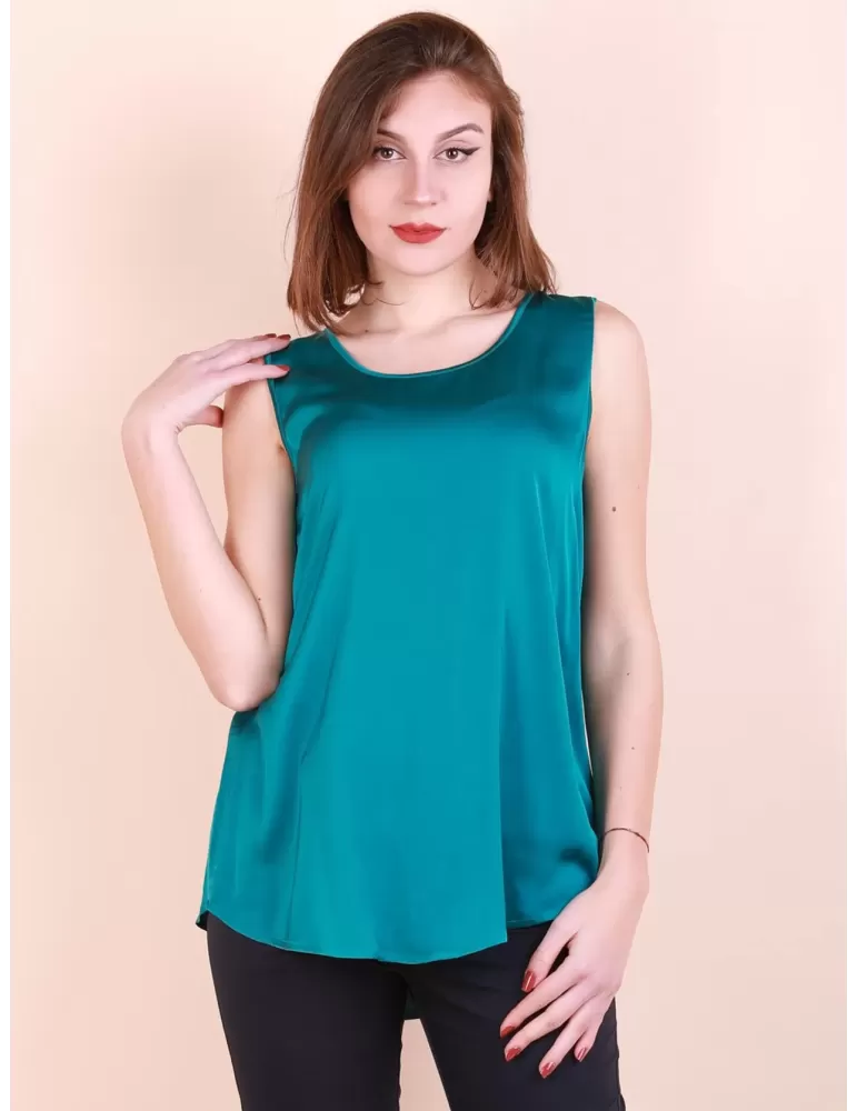 Frida Made Italian finest Knitwear | Petrol blue two pieces twinset