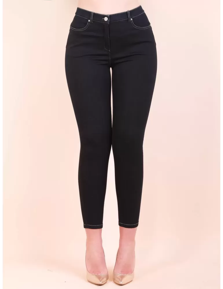Piero Moretti online - black jeans trousers high waist for ladies Piero Moretti online - black jeans trousers high waist for ladies