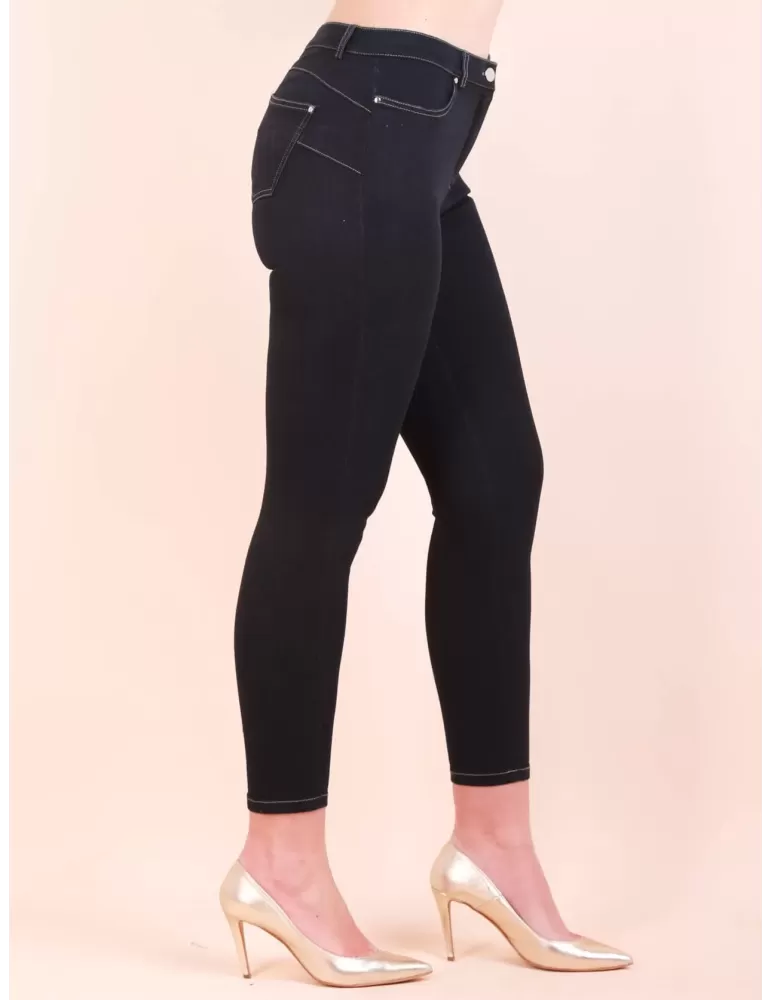 Volpato Italy bodycon dark blue push-up jeans trousers