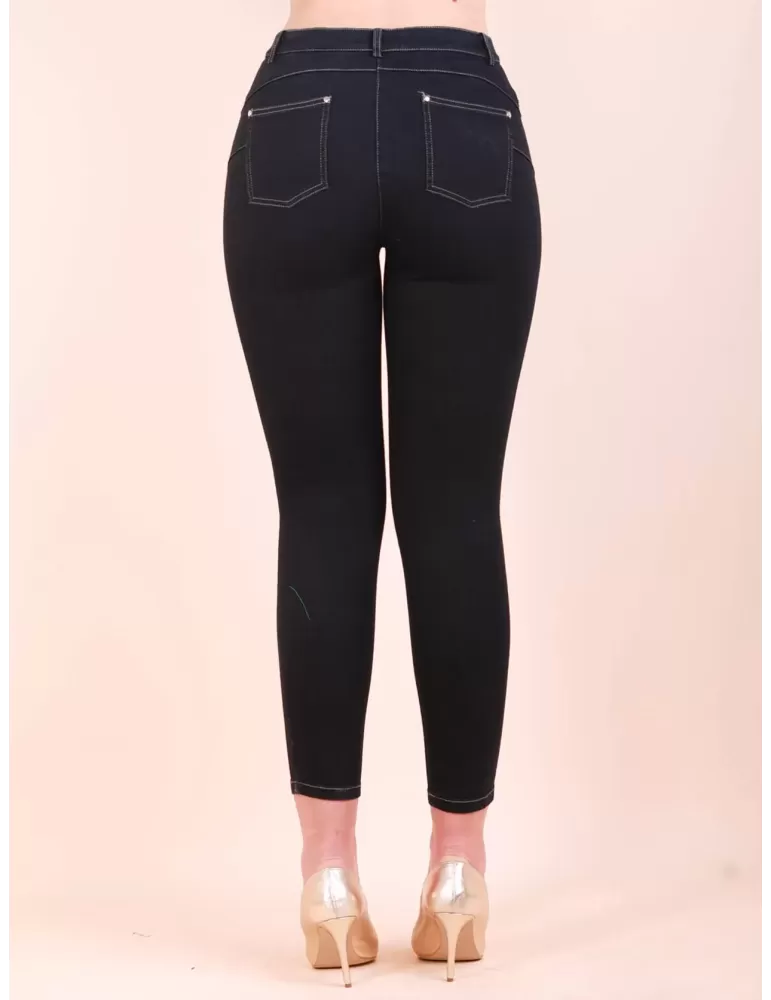 Volpato Italy bodycon dark blue push-up jeans trousers