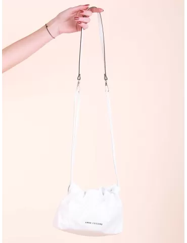 Anna Cecere light blue leather purse cuty bon bon bag