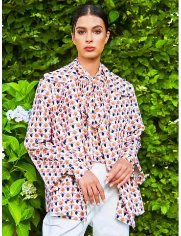 Yellow velvet turtleneck blouse shirt by Maesta Milano 2