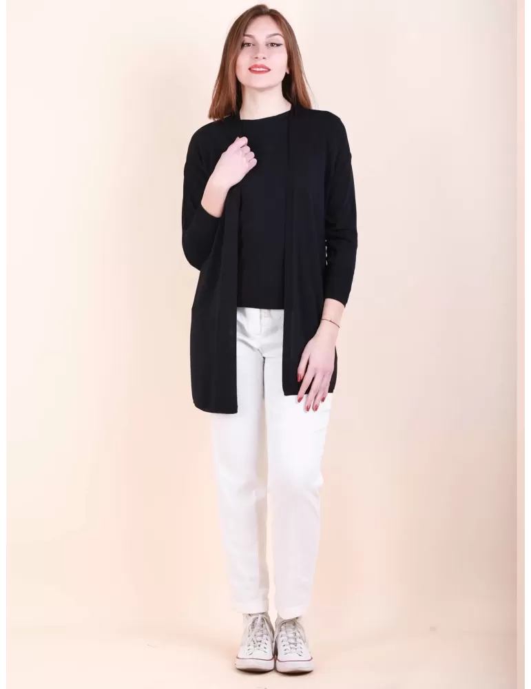 Volpato maglieria | Cardigan lungo e canotta twinset blu fino alla 56 Volpato maglieria | Cardigan lungo e canotta twinset blu fino alla 56