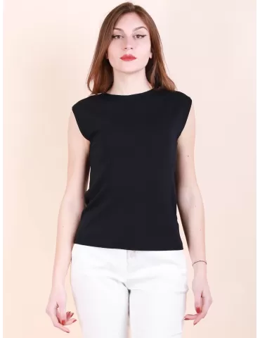 Volpato maglieria | Cardigan lungo e canotta twinset blu fino alla 56 2