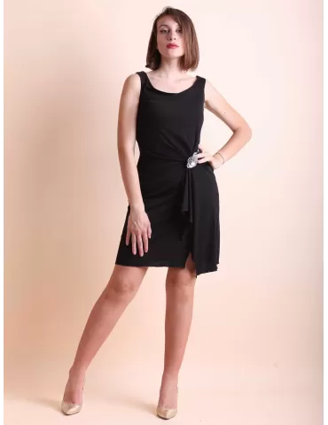 Black sheath dress with...