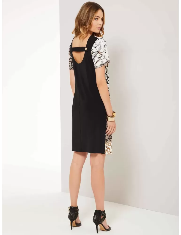 Francesca Mercuriali Italy | Beige and black animal printed dress Francesca Mercuriali Italy | Beige and black animal printed dress