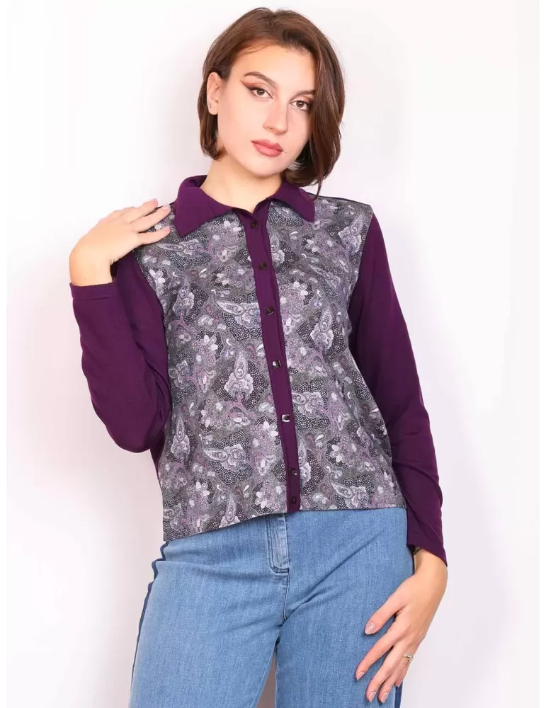 Aldo Colombo online | Giacca pura lana viola fantasia cashmere Aldo Colombo online | Giacca pura lana viola fantasia cashmere