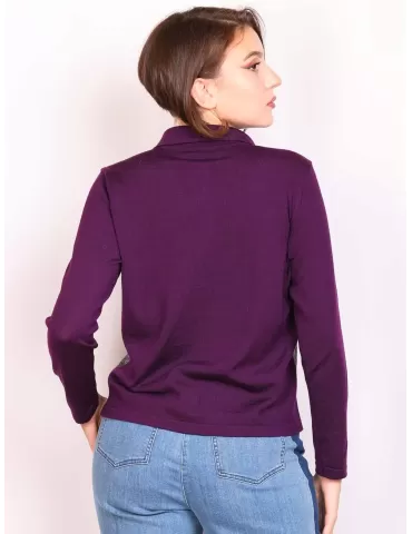 Aldo Colombo online | Giacca pura lana viola fantasia cashmere 2