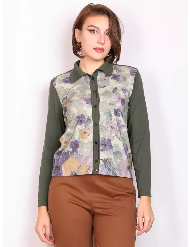 Aldo Colombo online | Giacca pura lana verde fantasia fiori fino tg 56 Aldo Colombo online | Giacca pura lana verde fantasia fiori fino tg 56