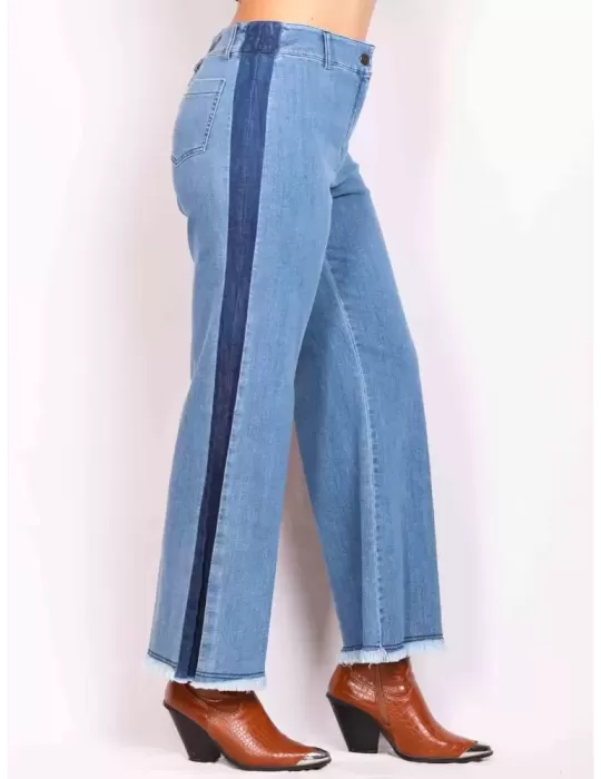 Volpato Italy | Push-up wide cropped palazzo blue jeans trousers Volpato Italy | Push-up wide cropped palazzo blue jeans trousers