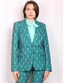 Maesta Milano Italy Shop online green silk formal blazer jacket