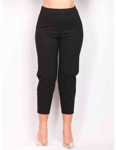 Volpato Maglieria | Pantaloni neri cargo jersey bi-stretch push-up