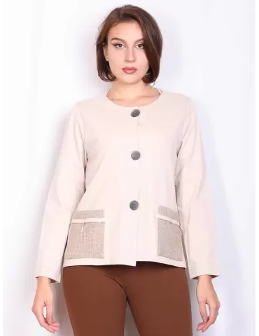 Rubamori beige round neck...