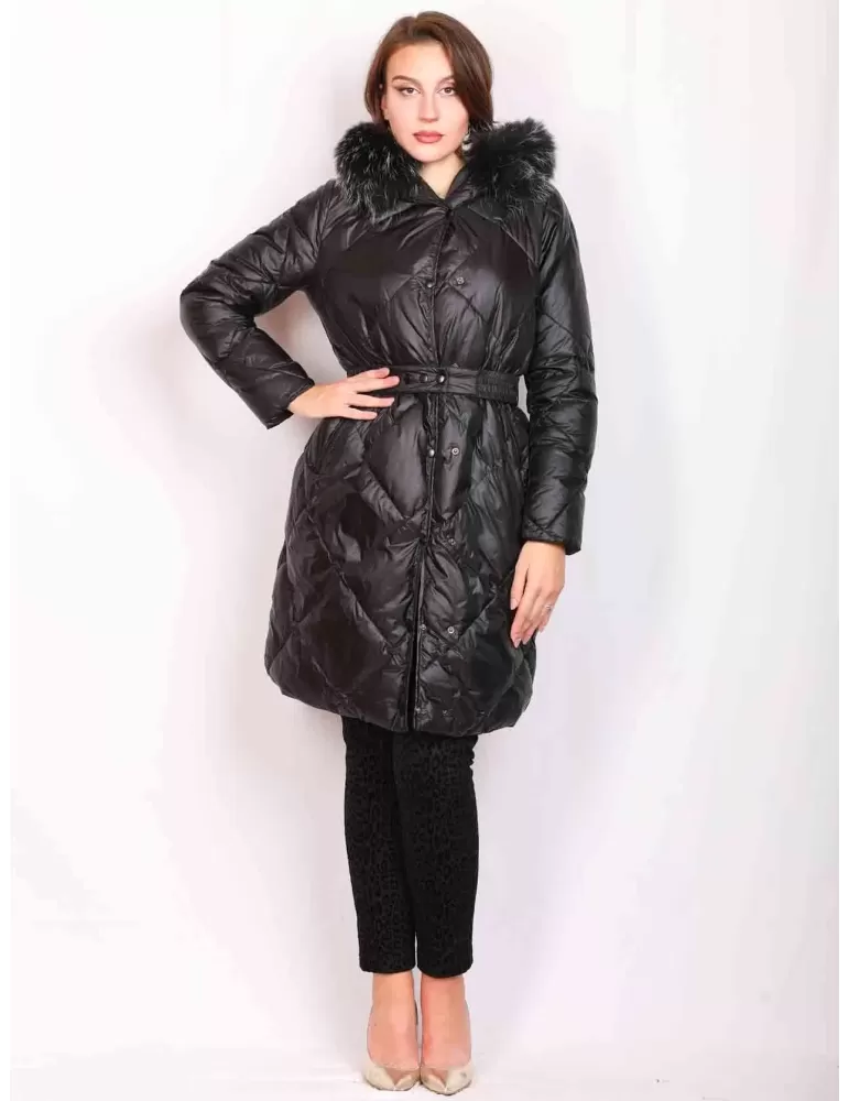 Blue by Pregio Couture | Cappotto piumino nero reversibile fino tg 54